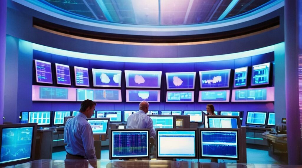 Wide angle with traders trading ZDS